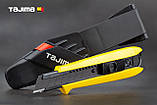 Ніж канцелярський 18 мм з кобурою TAJIMA (Японія) DC-L500YSFBL автоматичний фіксатор, фото 5