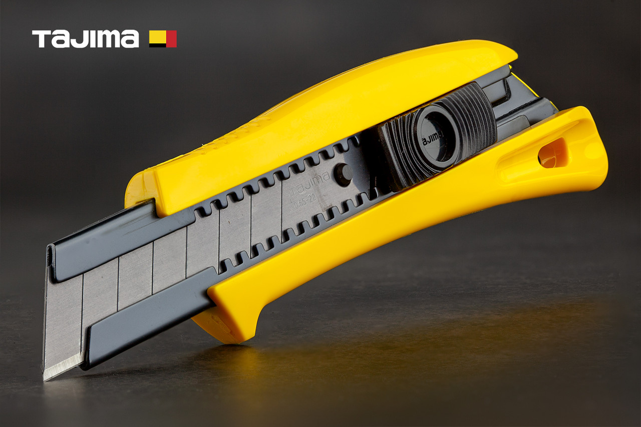 Ніж будівельний 22 мм TAJIMA (Японія) 610 J посилений автоматичний фіксатор, фото 1