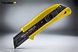 Ніж будівельний 22 мм TAJIMA (Японія) 610 J посилений автоматичний фіксатор, фото 3