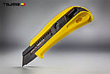 Ніж будівельний 22 мм TAJIMA (Японія) 610 J посилений автоматичний фіксатор, фото 4