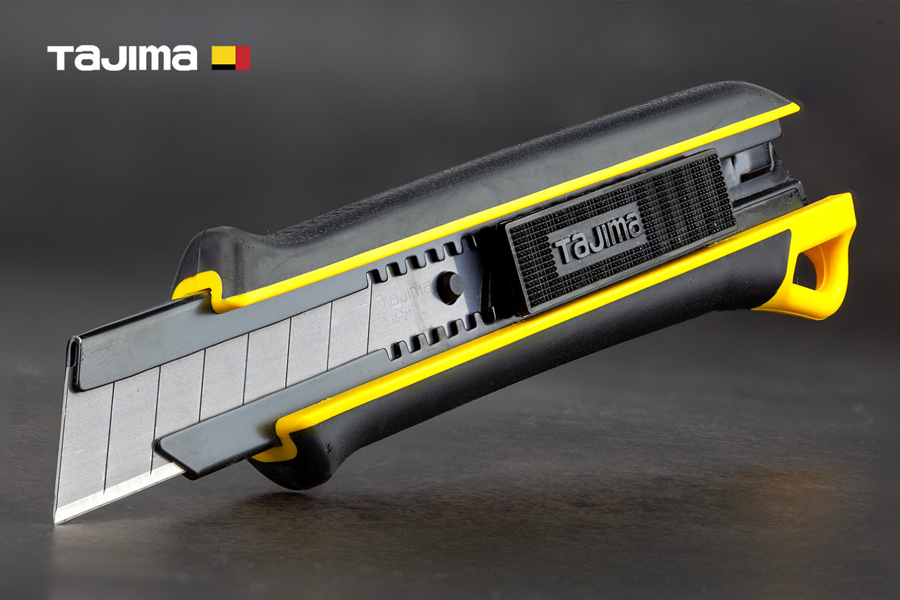 Ніж будівельний 22 мм TAJIMA (Японія) 680J посилений автоматичний фіксатор, фото 1