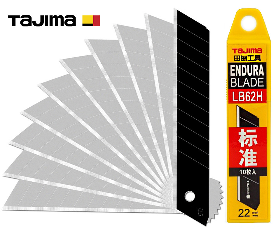 Леза для ножа 22 мм TAJIMA (Японія) LB62H сегментні 10 шт, фото 1