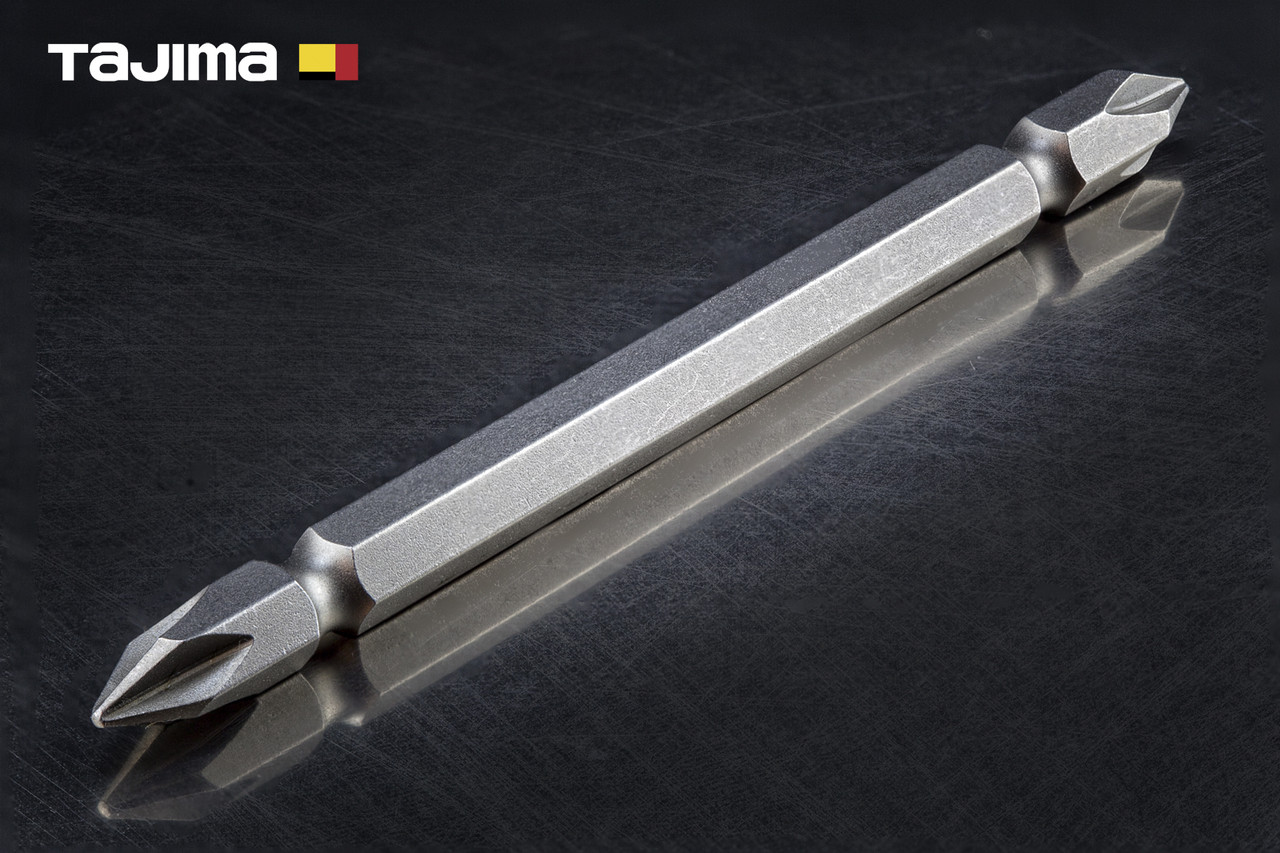 Біта хрестова PH1 х 100 мм TAJIMA двостороння магнітна, фото 1