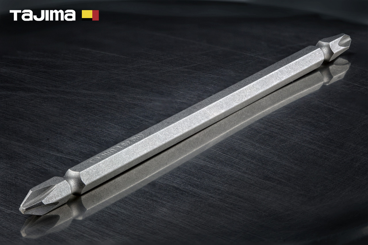 Біта хрестова PH2 х 65 мм TAJIMA двостороння магнітна, фото 1