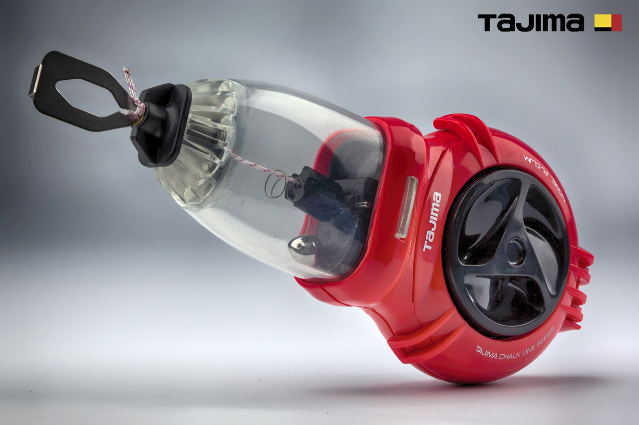 Шнур розмічальний 10 м TAJIMA (Японія) PL-CLJM автоматичне змотування (порошкове чорнило), фото 1