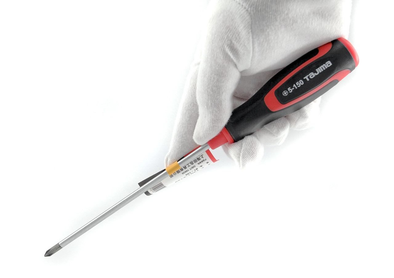 Викрутка хрестова PH1 х 217 мм TAJIMA (Японія) Phillips магнітна, фото 1