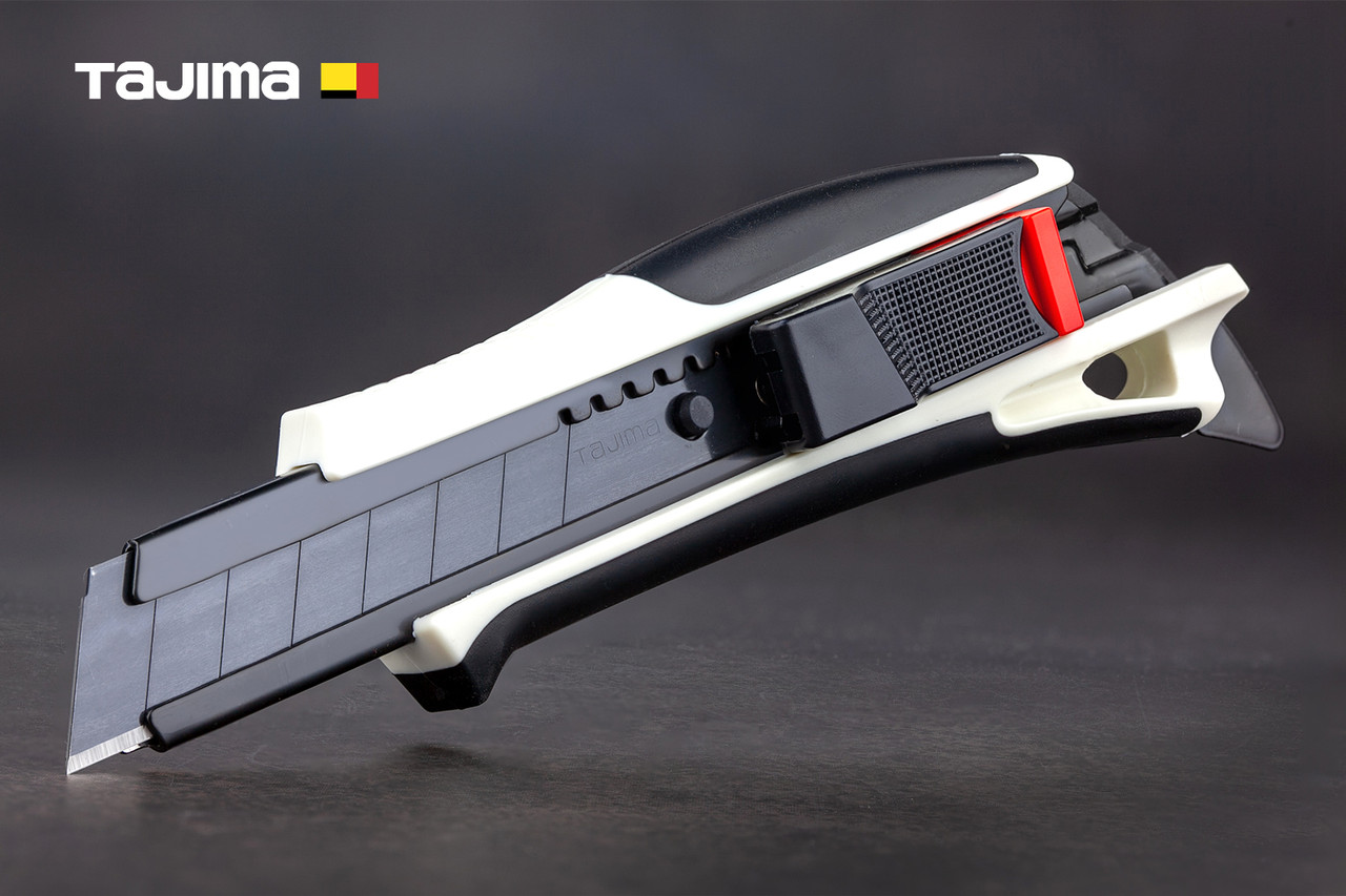 Ніж будівельний 18 мм ТAJIMA DORAFIN (Японія) DFC-L579SW безпечний автоматичний фіксатор, фото 1