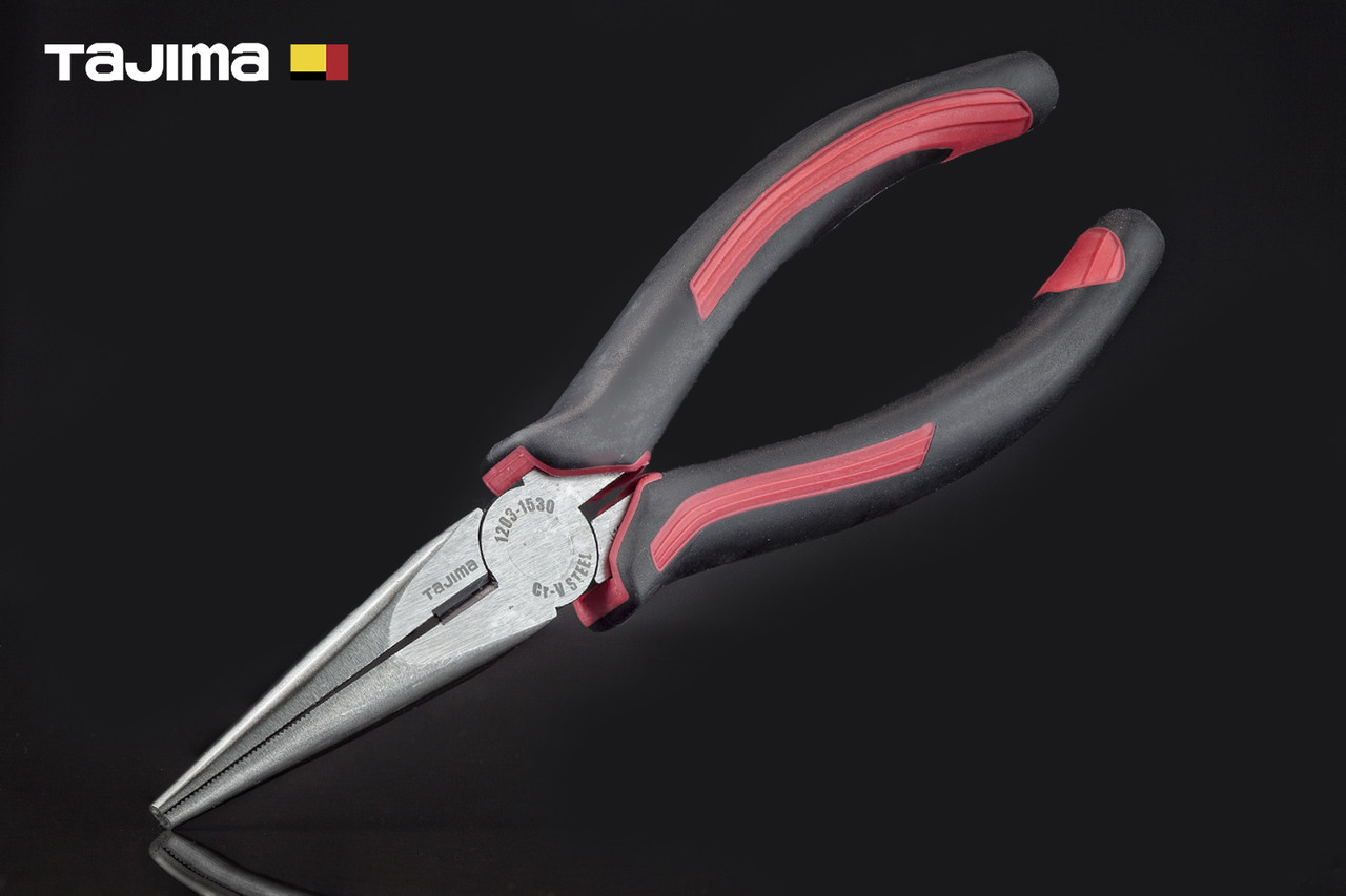 Плоскогубці (длинногубці) 200 мм TAJIMA (Японія) Premium з ріжучим лезом, фото 1