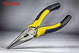 Плоскогубці (длинногубці) 160 мм TAJIMA (Японія) з ріжучим лезом, фото 2