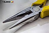 Плоскогубці (длинногубці) 160 мм TAJIMA (Японія) з ріжучим лезом, фото 6