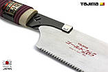 Ножівка ручна по дереву TAJIMA (Японія) Japan Pull GNC-265 ротангова ручка 265 мм, фото 8