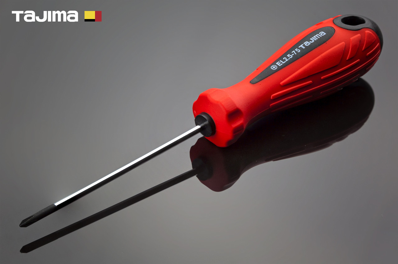 Викрутка хрестова PH0 х 158 мм TAJIMA (Японія) EL магнітна, фото 1