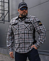 Тактична мілітарі Сорочка FCT Blackbeard літня в клітинку Сіро-помаранчева (1 номер)