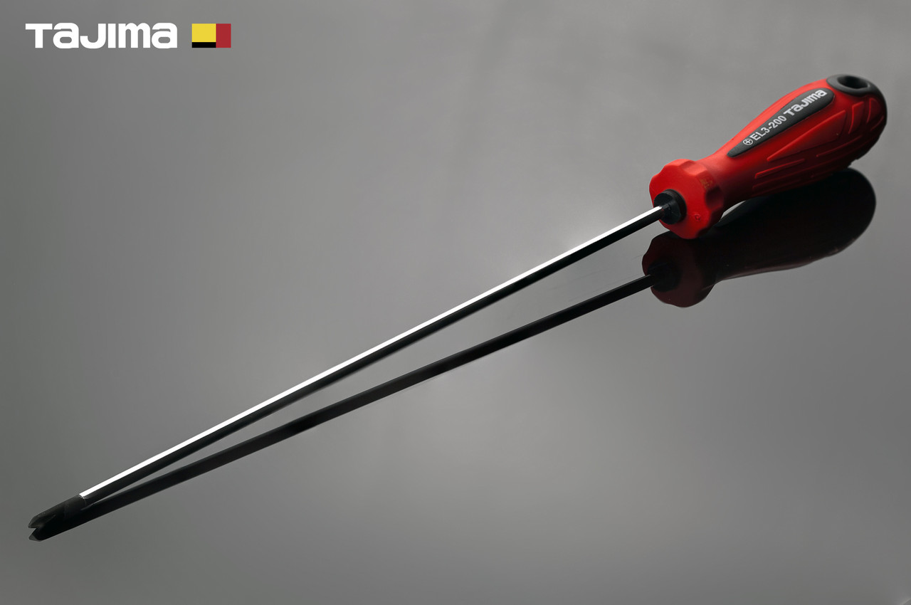 Викрутка хрестова PH0 х 200 мм TAJIMA (Японія) EL магнітна, фото 1