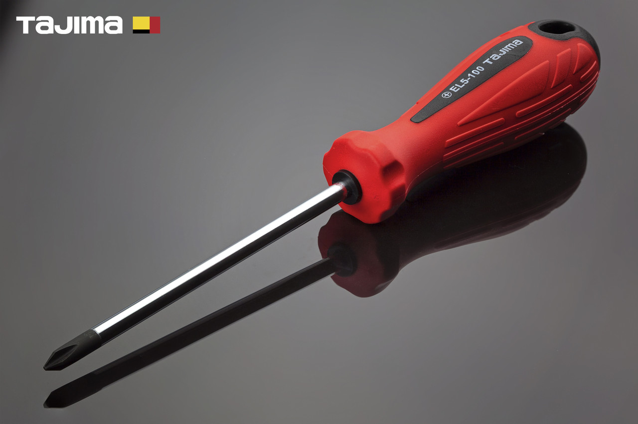 Викрутка хрестова PH1 х 100 мм TAJIMA (Япониія) EL магнітна, фото 1