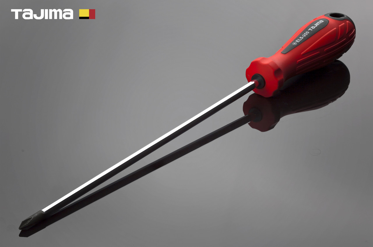 Викрутка хрестова PH1 х 200 мм TAJIMA (Японія) EL магнітна, фото 1