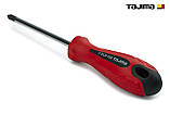 Викрутка хрестова PH2 х 100 мм TAJIMA (Японія) EL магнітна, фото 6
