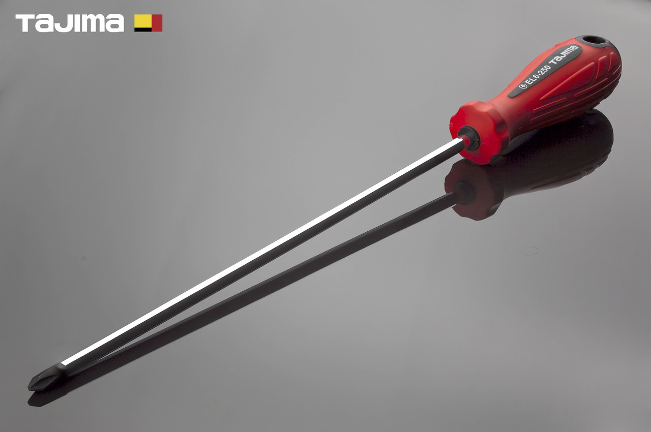 Викрутка хрестова PH2 х 360 мм TAJIMA (Японія) EL магнітна, фото 1