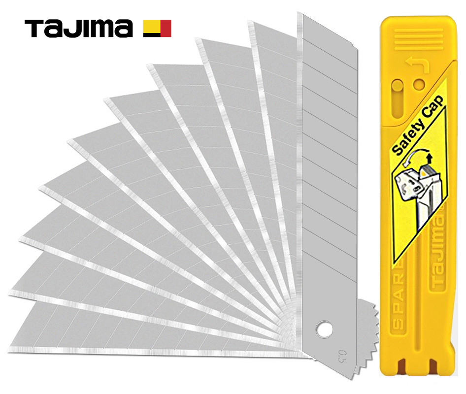 Леза для канцелярського ножа 25 мм TAJIMA (Японія) LB65H сегментні 10 шт, фото 1