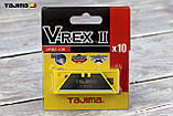 Леза для канцелярського ножа TAJIMA (Японія) V-REX Razar Black трапецієподібні чорні 10 шт, фото 4