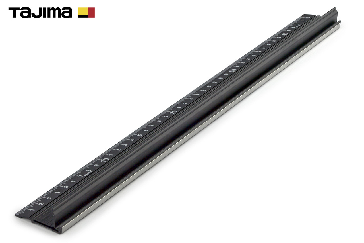 Лінійка алюмінієва 450 мм TAJIMA (Японія) CTG-SL анти ковзна з бортиком, фото 1
