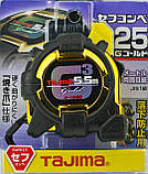 Рулетка будівельна 5,5м х 25мм TAJIMA G3 LOCK ударостійка з тримачем на ремінь, фото 9