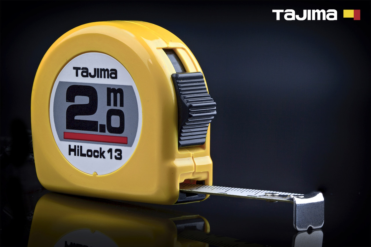 Рулетка будівельна 2м х 13мм TAJIMA (Японія) HI LOCK L13-20, фото 1