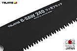 Ножівка змінне лезо 240 мм TAJIMA (Японія) G-SAW для садових пилок з фторопластовим покриттям 0,7 мм 9 TPI, фото 4