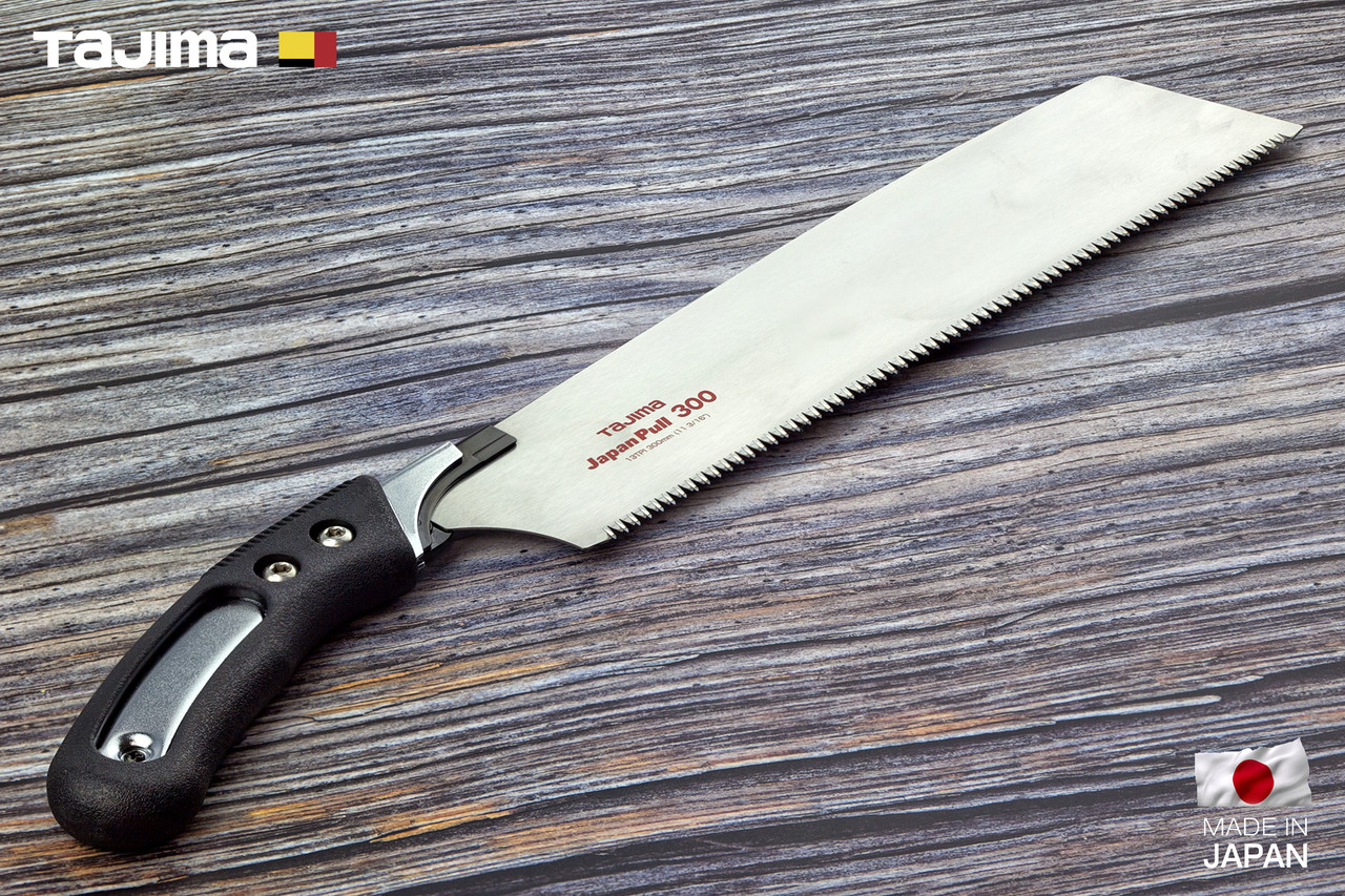 Ножівка ручна по дереву TAJIMA (Японія) PREMIUM Japan Pull 300 міцна ручка 300 мм, фото 1
