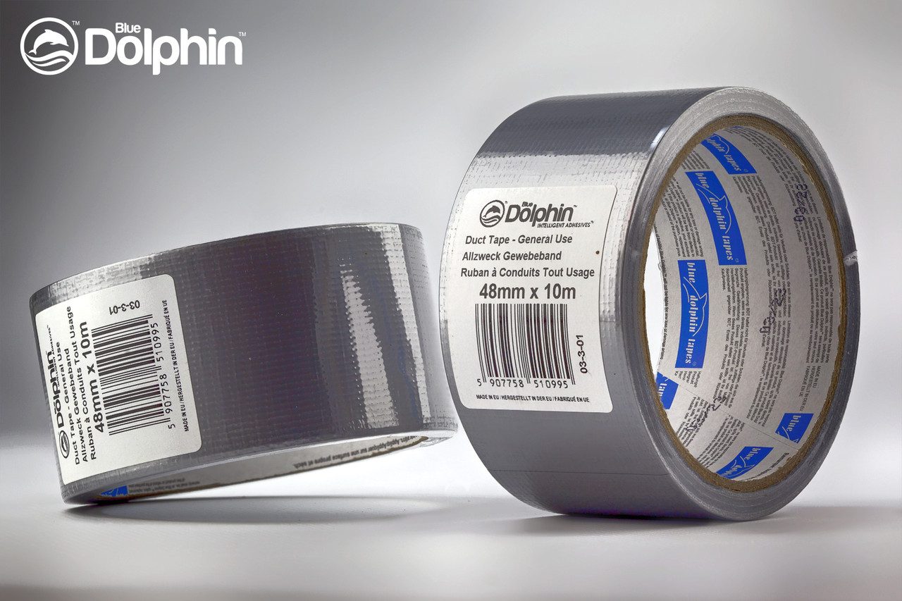 Армована стрічка (скотч) 48 мм х 10 м Blue Dolphin MULTI PURPOSE FM-190 сірий, фото 1