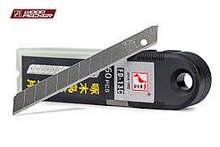 Леза для ножа 9мм Woodpecker сірі 50шт FD-13C