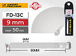 Леза для канцелярського ножа 9мм Woodpecker сірі 50шт FD-13C, фото 6