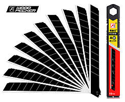 Леза для ножа 9мм Woodpecker чорні 10шт FD-404B