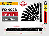 Леза для ножа 9мм Woodpecker чорні 100шт FD-404B + подарунок ніж FD-711, фото 8