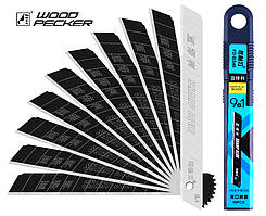 Леза для ножа 9мм чорні нержавіючі Woodpecker 10шт FD-BS40