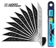 Леза для ножа 9мм чорні нержавіючі кут 30 ° Woodpecker 10шт FD-BS40A