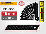 Леза для ножа 18мм Woodpecker Premium чорні 100шт FD-B50 + подарунок ніж FD-785, фото 6