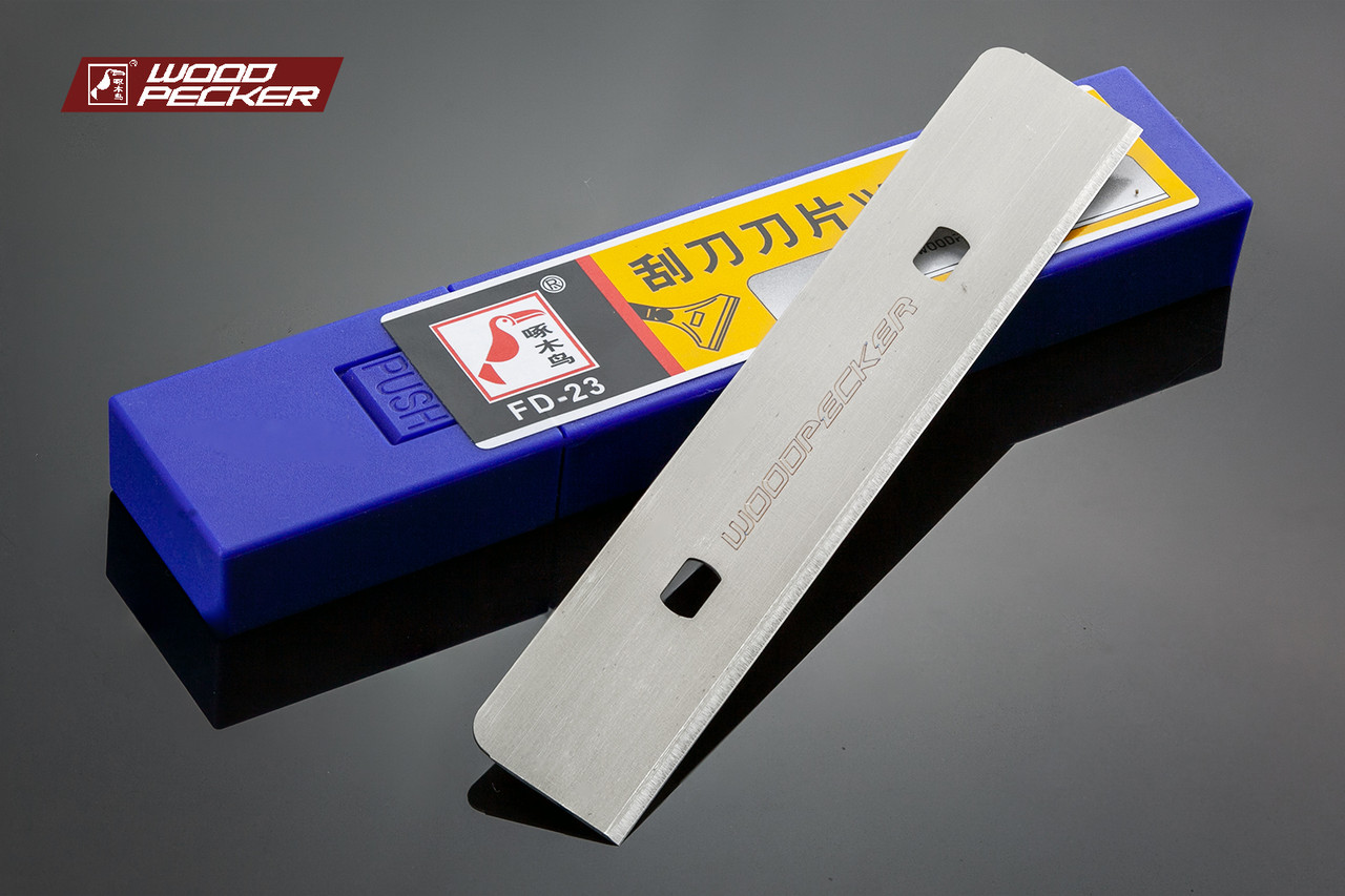 Леза для скребка 18мм Woodpecker сірі 10шт FD-23, фото 1