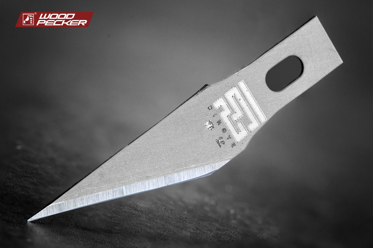 Леза для канцелярського макетного ножа (скальпеля) 8мм сірі Woodpecker 10шт FD-516, фото 1