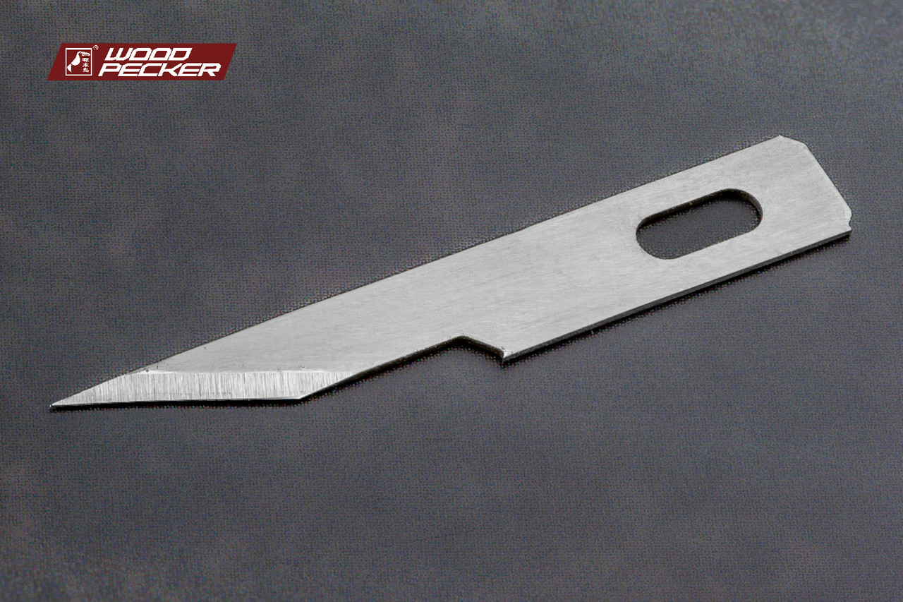 Леза для канцелярського макетного ножа (скальпеля) 5,8мм сірі Woodpecker 10шт FD-518, фото 1