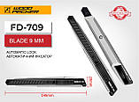 Ніж будівельний 9мм цільно металевий, автофіксатор Woodpecker FD-709, фото 4