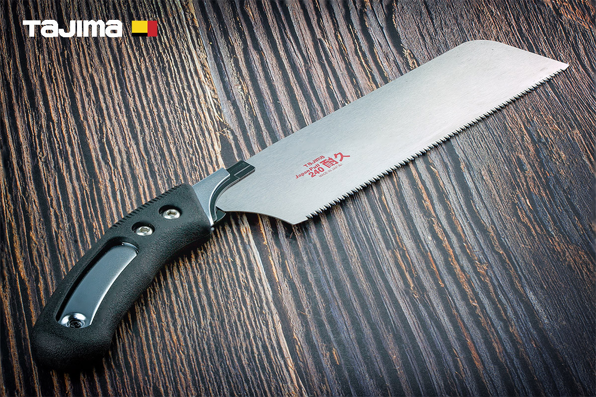 Ножівка ручна по дереву TAJIMA (Японія) PREMIUM Japan Pull міцна ручка 240 мм, фото 1