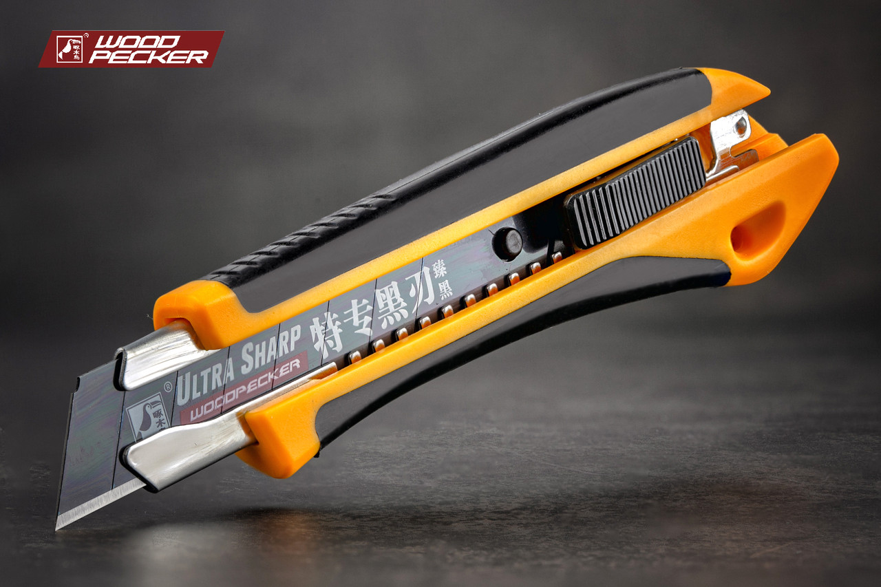 Ніж канцелярський 18мм автофіксатор Woodpecker FD-785, фото 1