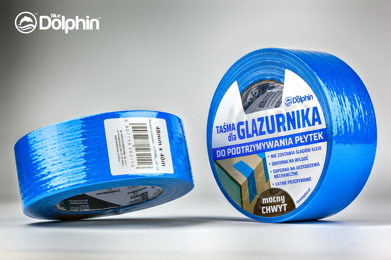 Армована стрічка для кріплення та фіксації плитки Blue Dolphin супер міцна 48мм х 40м, фото 1