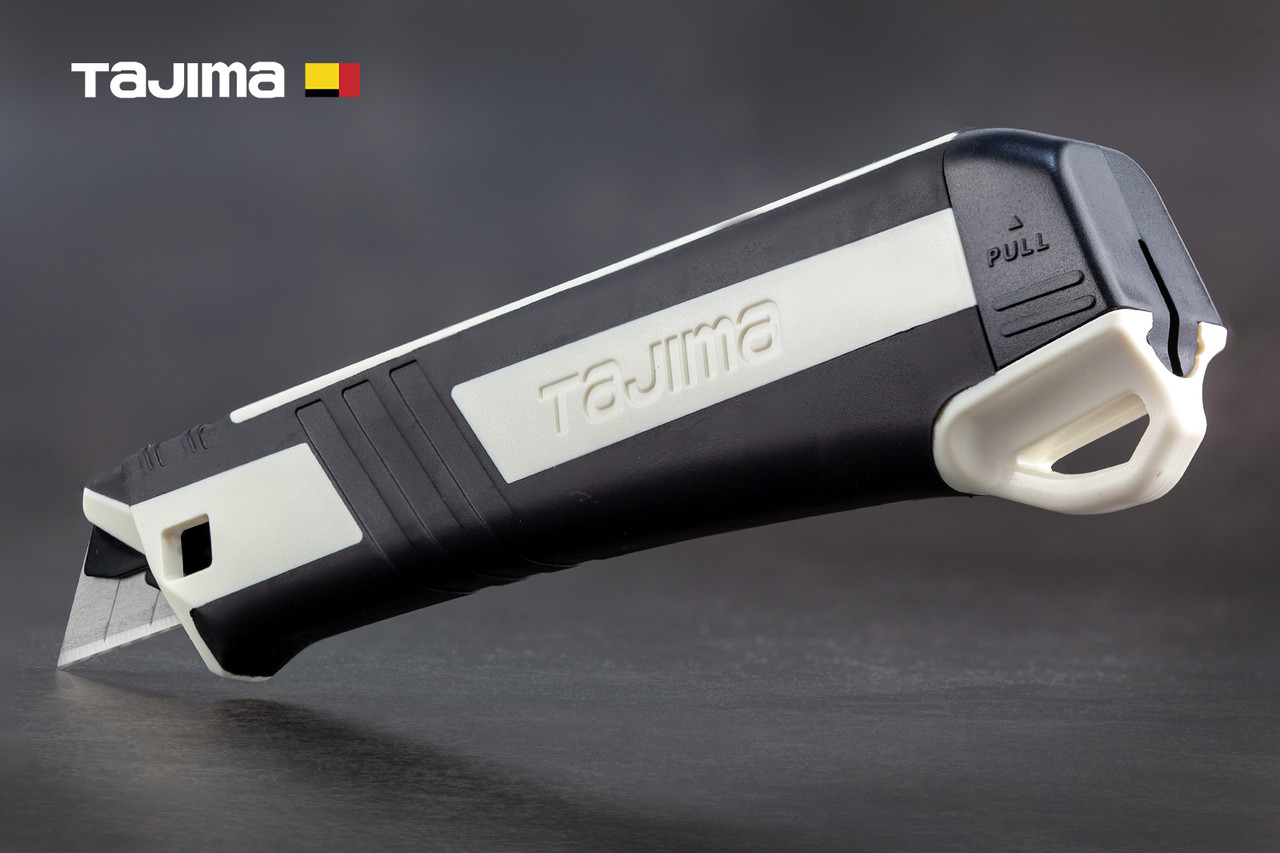 Ніж канцелярський 18 мм TAJIMA (Японія) DKC-L590W ізольований верхній автоматичний фіксатор, фото 1