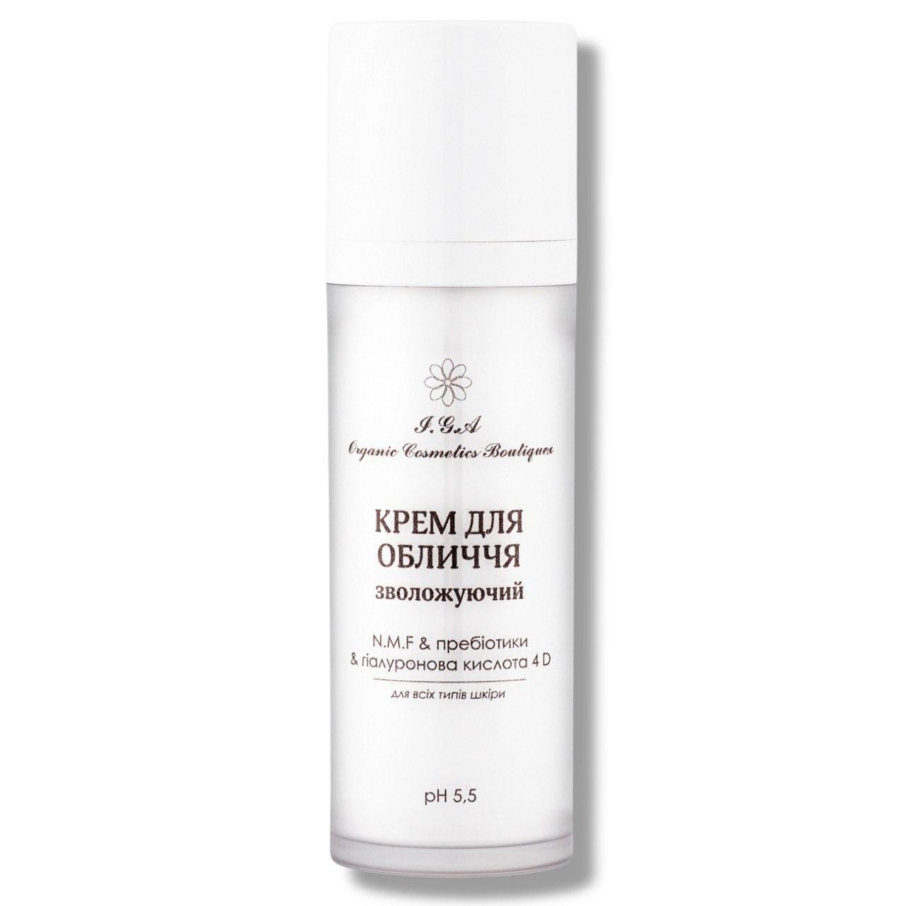 Крем для обличчя зволожуючий I.G.A Organic Cosmetics Boutique N.M.F & пробіотики 30 мл