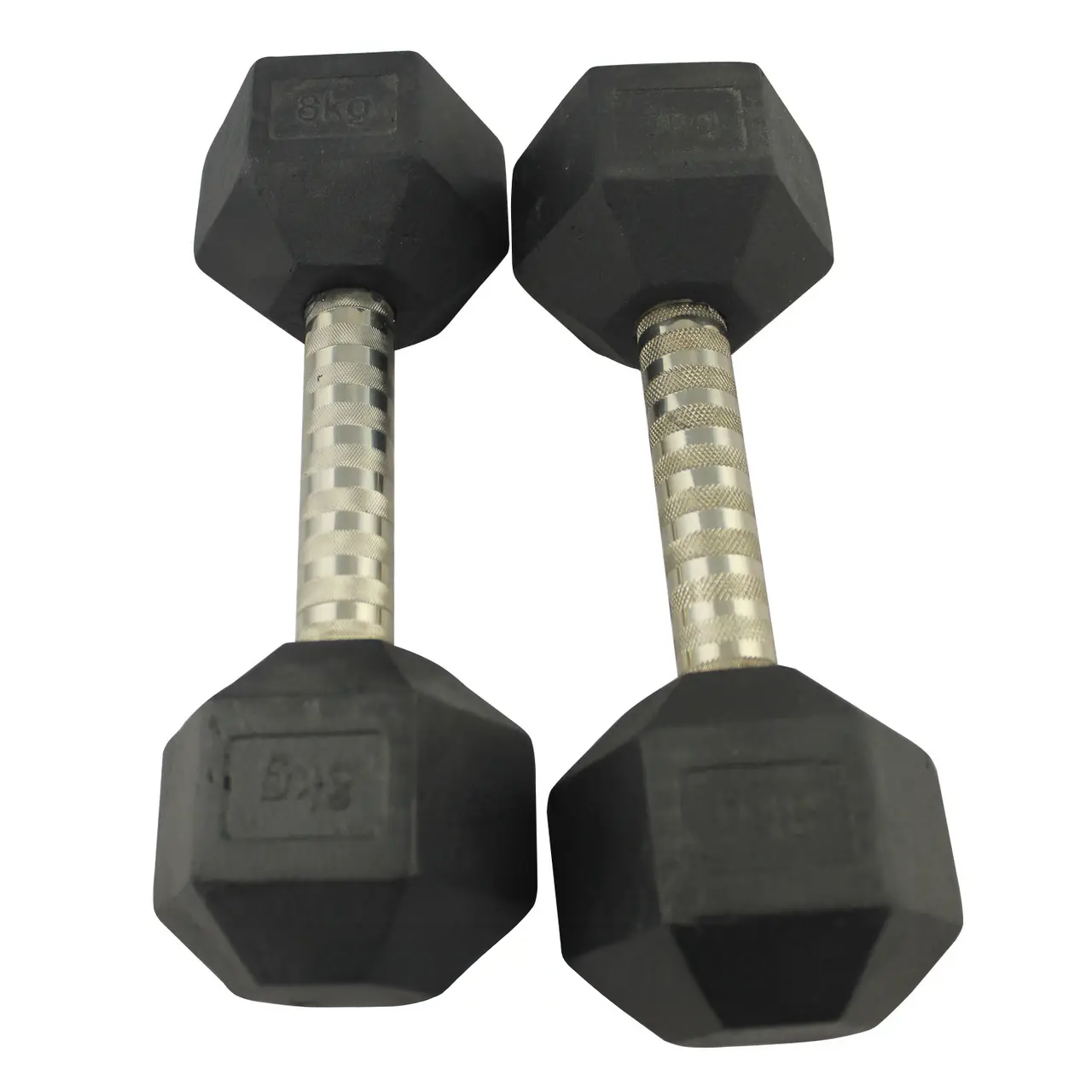 Гантельний ряд 1-10 кг гантелі нерозбірні гексагональні гантелі сталеві без стійки GoodLift вага 110 кг