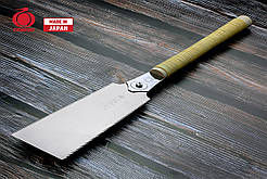 Пила ручна японська для дерева 210мм GYOKUCHO SEIUN SAKU Ryoba двостороння 17/10-7 TPI ротангова ручка