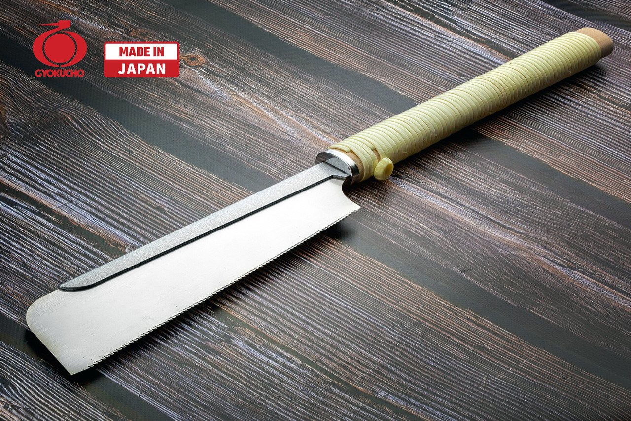 Пила японська по дереву 240мм Gyokucho Dozuki Razor Gold A обушкова тонка 17 TPI, фото 1