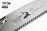 Ножівка ручна по дереву 240 мм TAKAGI (Японія) SHARK SAW з поясним чохлом 9 TPI, фото 9